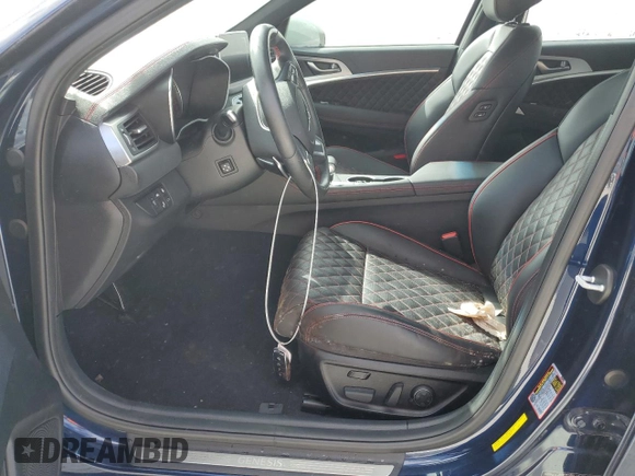 2019 Genesis G70 3.3T Advanced with VIN KMTG34LE7KU031005, listed as a Copart auction lot 74639054 with 0 mi miles and Non Repairable. Bid and sale history available at carsss.com. Image 7.
