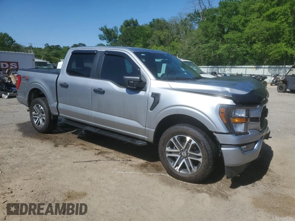 2023 Ford F-150 XL with VIN 1FTFW1E55PKF18784, listed as a Copart auction lot 52807315 with 15,284 mi miles and Salvage Title. Bid and sale history available at carsss.com. Image 4.