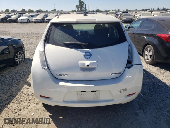2016 Nissan LEAF S with VIN 1N4AZ0CP4GC301873, listed as a Copart auction lot 63810823 with 47,794 mi miles. Bid and sale history available at carsss.com. Image 6.