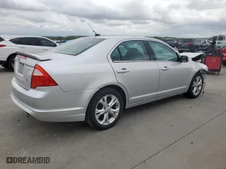 2012 Ford Fusion SE with VIN 3FAHP0HA3CR395054, listed as a Copart auction lot 50943975 with 0 mi miles and Salvage Title. Bid and sale history available at carsss.com. Image 3.
