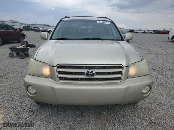 2003 Toyota Highlander with VIN JTEGF21A030097104, listed as a Copart auction lot 51475975 with 322,242 mi miles and Salvage Title. Bid and sale history available at carsss.com. Image 5.