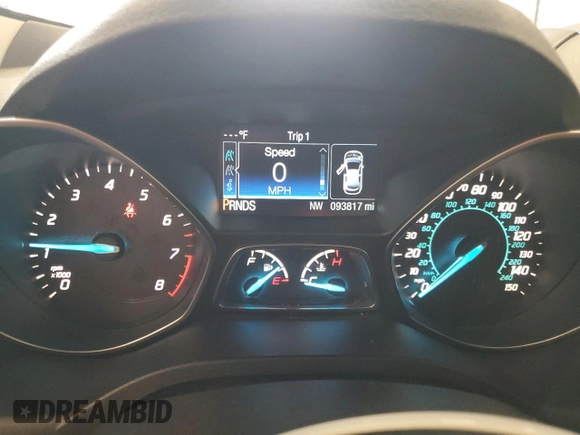 2015 Ford Escape SE with VIN 1FMCU0GX9FUB43465, listed as a Copart auction lot 53802985 with 93,817 mi miles and Salvage Title. Bid and sale history available at carsss.com. Image 9.
