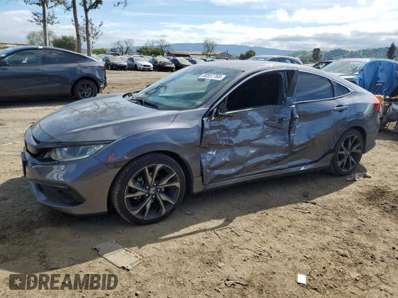 2019 Honda Civic Sport with VIN 2HGFC2F80KH523447, listed as a Copart auction lot 50557765 with 63,969 mi miles and Salvage Title. Bid and sale history available at DreamBid. Image 1.