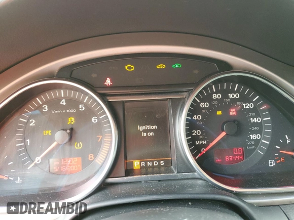 2007 Audi Q7 Premium Plus with VIN WA1EY74L77D050791, listed as a Copart auction lot 56683765 with 83,444 mi miles and Clean title. Bid and sale history available at DreamBid. Image 9.