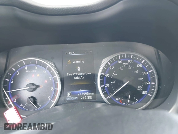 2015 Infiniti Q50 with VIN JN1BV7AP3FM347115, listed as a IAAI auction lot 42787619 with 213,995 mi miles and . Bid and sale history available at DreamBid. Image 7.