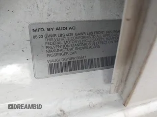 2023 Audi A3 Premium z VIN WAUGUDGY4PA133447, wystawiony jako IAAI lot #41817017 z przebiegiem 18 034 mil mil oraz . Historia ofert i sprzedaży dostępna na DreamBid. Obrazek 9.