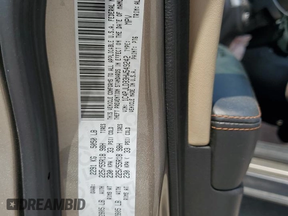 2017 Jeep Cherokee Limited with VIN 1C4PJLDB3HW549242, listed as a Copart auction lot 62075255 with 129,880 mi miles and Salvage title. Bid and sale history available at DreamBid. Image 13.