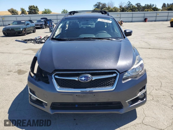 2016 Subaru Impreza Special Sports Premium with VIN JF1GPAS61G8222789, listed as a Copart auction lot 61633365 with 90,264 mi miles and Salvage title. Bid and sale history available at DreamBid. Image 5.
