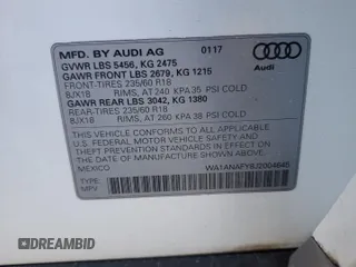 2018 Audi Q5 Premium with VIN WA1ANAFY8J2004645, listed as a Copart auction lot 52393465 with 128,601 mi miles and Clean Title. Bid and sale history available at carsss.com. Image 13.