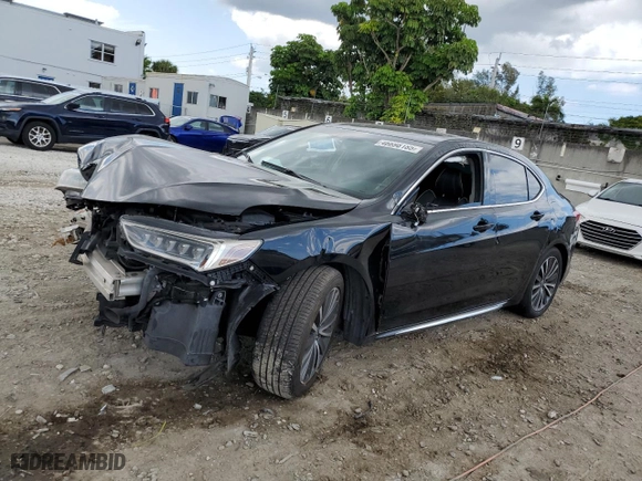 2018 Acura TLX w/Advance Pkg with VIN 19UUB3F70JA001115, listed as a Copart auction lot 46698185 with 71,444 mi miles and Salvage Title. Bid and sale history available at carsss.com. Image 1.
