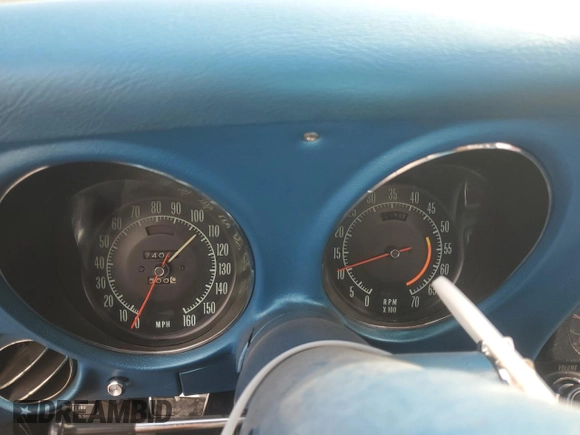 1969 Chevrolet Corvette with VIN 194679S704164, listed as a Copart auction lot 56403295 with 74,011 mi miles and Salvage title. Bid and sale history available at DreamBid. Image 9.