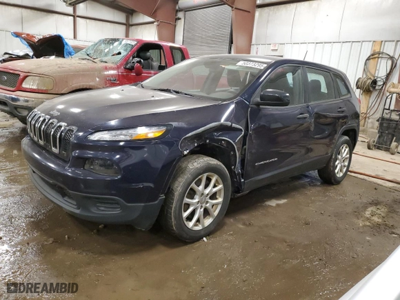 2014 Jeep Cherokee Sport with VIN 1C4PJLAB1EW231040, listed as a Copart auction lot 50373295 with 250,498 mi miles and Clean Title. Bid and sale history available at carsss.com. Image 1.