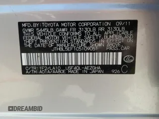 2012 Lexus LS 460 z VIN JTHBL5EF1C5109051, wystawiony jako Copart lot #55773065 z przebiegiem 101 479 mil mil oraz Szkody całkowita. Historia ofert i sprzedaży dostępna na DreamBid. Obrazek 13.