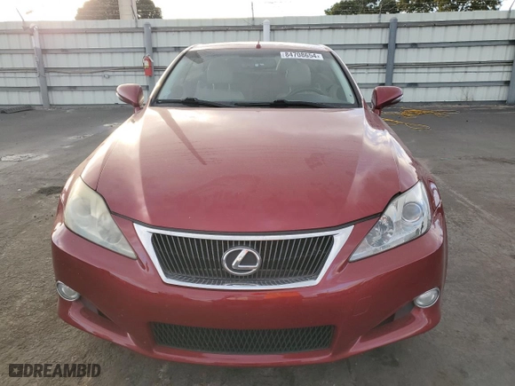 2010 Lexus IS 250C with VIN JTHFF2C27A2512196, listed as a Copart auction lot 84708654 with 148,995 mi miles and Salvage Title. Bid and sale history available at carsss.com. Image 5.