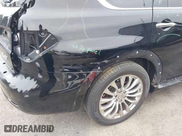 2017 Infiniti QX80 Signature Edition with VIN JN8AZ2NEXH9155628, listed as a IAAI auction lot 41941376 with 90,134 mi miles. Bid and sale history available at carsss.com. Image 15.