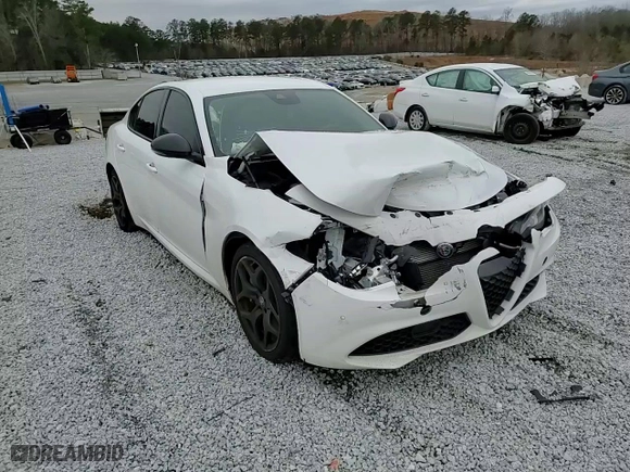 2021 Alfa Romeo Giulia with VIN ZARFAMAN0M7638826, listed as a Copart auction lot 86944794 with 0 mi miles and Salvage Title. Bid and sale history available at carsss.com. Image 10.