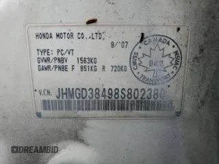 2008 Honda Fit with VIN JHMGD38498S802380, listed as a Copart auction lot 61545925 with 181,079 mi miles and Clean title. Bid and sale history available at DreamBid. Image 13.