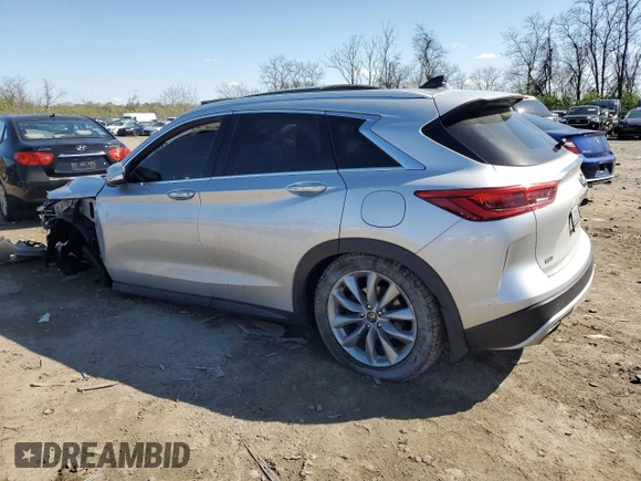 2020 Infiniti QX50 ESSENTIAL with VIN 3PCAJ5M30LF121247, listed as a Copart auction lot 82898404 with 63,177 mi miles and Salvage Title. Bid and sale history available at carsss.com. Image 2.