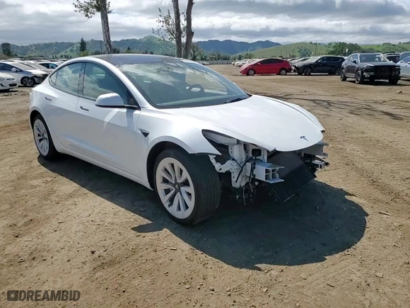 2022 Tesla Model 3 Long Range with VIN 5YJ3E1EB4NF360394, listed as a Copart auction lot 50694985 with 48,866 mi miles and Salvage Title. Bid and sale history available at carsss.com. Image 11.