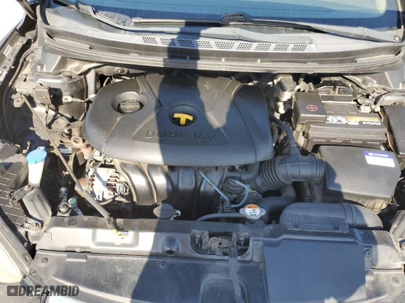 2012 Hyundai Elantra GLS PZEV with VIN KMHDH4AE8CU391953, listed as a Copart auction lot 42400255 with 160,229 mi miles and Salvage Title. Bid and sale history available at carsss.com. Image 12.