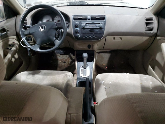 2002 Honda Civic EX with VIN 2HGES26832H508276, listed as a Copart auction lot 45103775 with 180,454 mi miles and Salvage Title. Bid and sale history available at carsss.com. Image 8.
