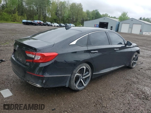 2019 Honda Accord Touring with VIN 1HGCV2F90KA801977, listed as a Copart auction lot 58150085 with 155,404 mi miles and Salvage title. Bid and sale history available at DreamBid. Image 3.