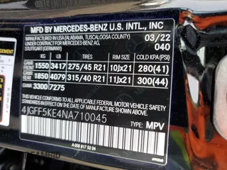 2022 Mercedes-Benz GLS 450 with VIN 4JGFF5KE4NA710045, listed as a Copart auction lot 50248833 with 1,642 mi miles and . Bid and sale history available at DreamBid. Image 12.