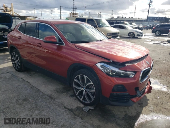 2021 BMW X2 sDrive28i with VIN WBXYH9C09M5S52059, listed as a Copart auction lot 41196404 with 10,506 mi miles. Bid and sale history available at carsss.com. Image 4.