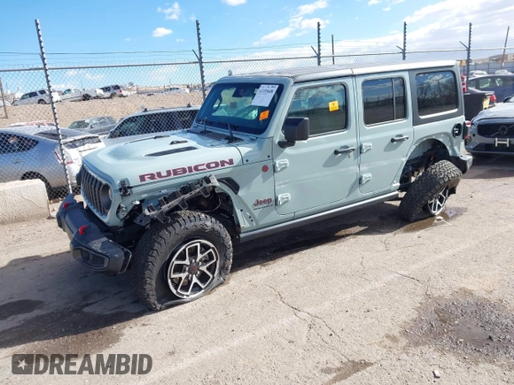 2024 Jeep Wrangler Rubicon с VIN 1C4PJXFG2RW307706, выставлен на аукционе IAAI как лот 41355608 с пробегом 13 378 миль миль и . История ставок и продаж доступна на DreamBid. Изображение 2.