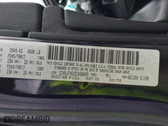 2016 Jeep Grand Cherokee Laredo with VIN 1C4RJFAG2GC436005, listed as a IAAI auction lot 42377859 with 129,724 mi miles and . Bid and sale history available at DreamBid. Image 9.