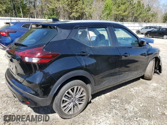 2022 Nissan Kicks SV with VIN 3N1CP5CV2NL523224, listed as a Copart auction lot 50179845 with 78,463 mi miles and Salvage Title. Bid and sale history available at DreamBid. Image 3.