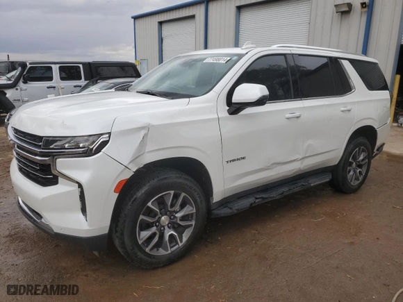 2022 Chevrolet Tahoe LT with VIN 1GNSCNKD5NR114017, listed as a Copart auction lot 77498014 with 0 mi miles and Non Repairable. Bid and sale history available at carsss.com. Image 1.