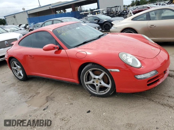 2007 Porsche 911 Carrera with VIN WP0AA29957S710363, listed as a Copart auction lot 73647294 with 0 mi miles and Salvage Title. Bid and sale history available at carsss.com. Image 4.