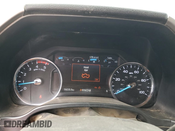 2021 Ford Super Duty F-250 SRW XL with VIN 1FT7W2BT5MEE03805, listed as a Copart auction lot 44221265 with 116,035 mi miles and Salvage Title. Bid and sale history available at carsss.com. Image 9.