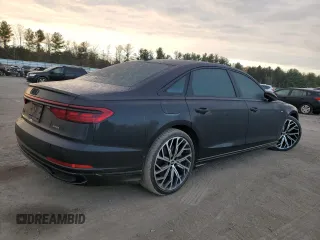2023 Audi A8 with VIN WAULDAF8XPN010050, listed as a Copart auction lot 78076854 with 36,058 mi miles and Salvage Title. Bid and sale history available at carsss.com. Image 3.