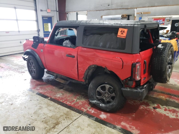 2022 Ford Bronco with VIN 1FMDE5AH6NLB67534, listed as a Copart auction lot 44528055 with 20,937 mi miles and Salvage Title. Bid and sale history available at carsss.com. Image 2.