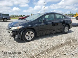 2013 Honda Civic LX with VIN 19XFB2F57DE047722, listed as a Copart auction lot 51236885 with 182,693 mi miles and Salvage Title. Bid and sale history available at DreamBid. Image 1.