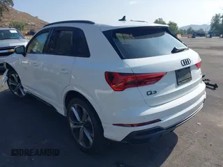 2021 Audi Q3 S line Premium with VIN WA1DECF39M1143545, listed as a IAAI auction lot 41499725 with 27,998 mi miles. Bid and sale history available at carsss.com. Image 3.