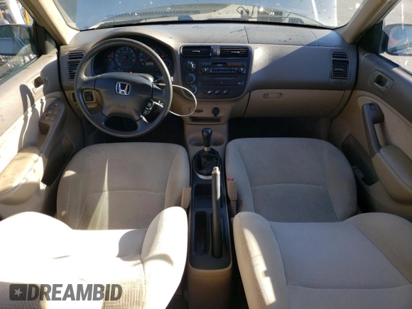 2001 Honda Civic LX with VIN 1HGES15561L022838, listed as a Copart auction lot 83866374 with 179,691 mi miles and Salvage Title. Bid and sale history available at DreamBid. Image 8.