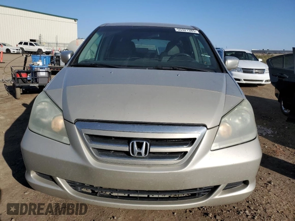 2005 Honda Odyssey EX with VIN 5FNRL38485B500908, listed as a Copart auction lot 55321385 with 448,908 mi miles and Salvage Title. Bid and sale history available at carsss.com. Image 5.