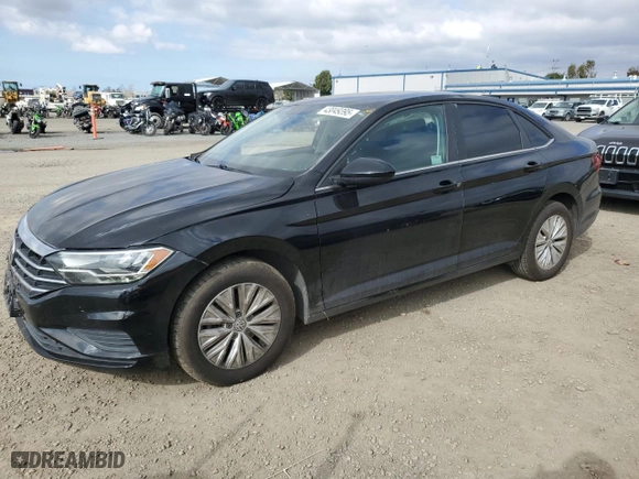 2019 Volkswagen Jetta S with VIN 3VWCB7BUXKM195411, listed as a Copart auction lot 43049395 with 115,334 mi miles and Salvage Title. Bid and sale history available at carsss.com. Image 1.