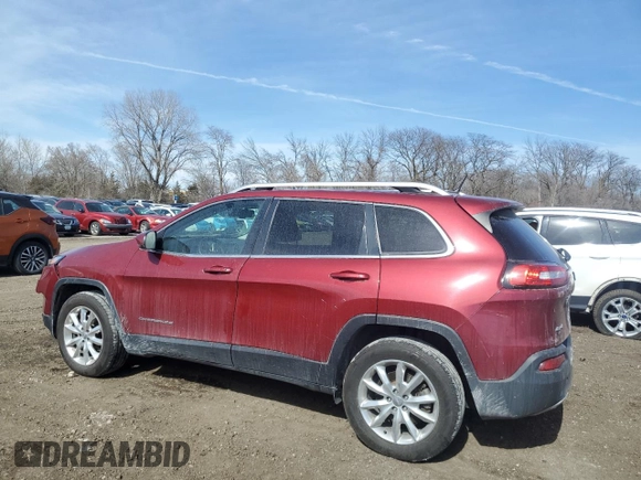 2015 Jeep Cherokee Limited with VIN 1C4PJMDB1FW736756, listed as a Copart auction lot 48815455 with 167,819 mi miles and Salvage Title. Bid and sale history available at DreamBid. Image 2.