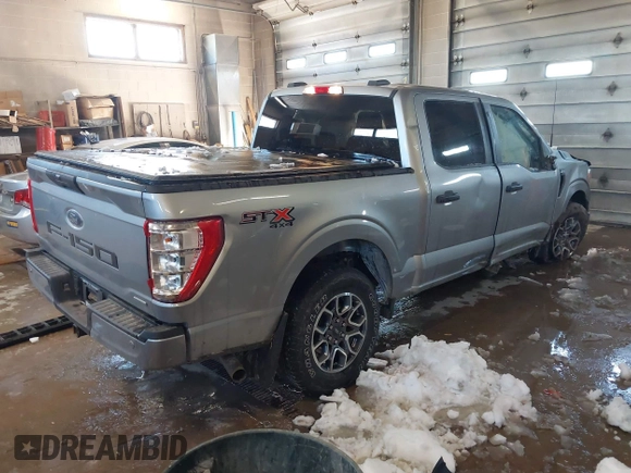 2021 Ford F-150 XL with VIN 1FTEW1EP0MKE87078, listed as a IAAI auction lot 41857664 with 43,588 mi miles. Bid and sale history available at carsss.com. Image 4.