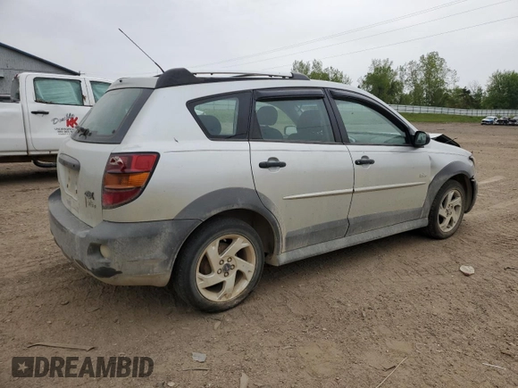2004 Pontiac Vibe with VIN 5Y2SM62814Z416000, listed as a Copart auction lot 57638115 with 299,999 mi miles and Salvage title. Bid and sale history available at DreamBid. Image 3.
