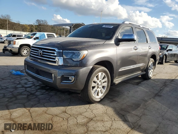 2019 Toyota Sequoia Platinum with VIN 5TDDY5G12KS171824, listed as a Copart auction lot 78034084 with 58,986 mi miles and Salvage Title. Bid and sale history available at carsss.com. Image 1.