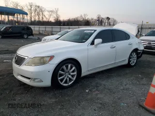2008 Lexus LS 460 with VIN JTHBL46F085083610, listed as a Copart auction lot 44257835 with 144,882 mi miles and Salvage Title. Bid and sale history available at carsss.com. Image 1.
