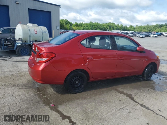 2017 Mitsubishi Mirage ES z VIN ML32F3FJ6HHF14527, wystawiony jako Copart lot #57297005 z przebiegiem 81 046 mil mil oraz Szkoda całkowita • Salvage title. Historia ofert i sprzedaży dostępna na DreamBid. Obrazek 3.