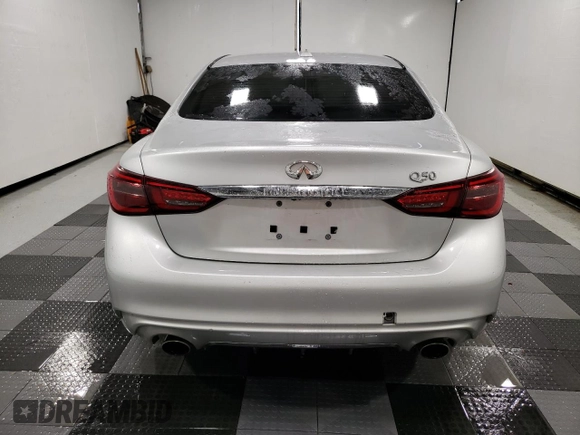 2018 Infiniti Q50 2.0t LUXE with VIN JN1CV7AP3JM240319, listed as a Copart auction lot 52751455 with 74,837 mi miles and Clean Title. Bid and sale history available at carsss.com. Image 6.