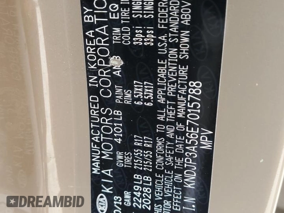 2014 Kia Soul + with VIN KNDJP3A56E7015788, listed as a Copart auction lot 55901075 with 152,460 mi miles and Clean Title. Bid and sale history available at DreamBid. Image 13.