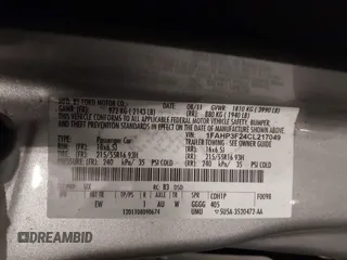 2012 Ford Focus SE with VIN 1FAHP3F24CL217049, listed as a IAAI auction lot 41825450 with 86,573 mi miles. Bid and sale history available at carsss.com. Image 9.